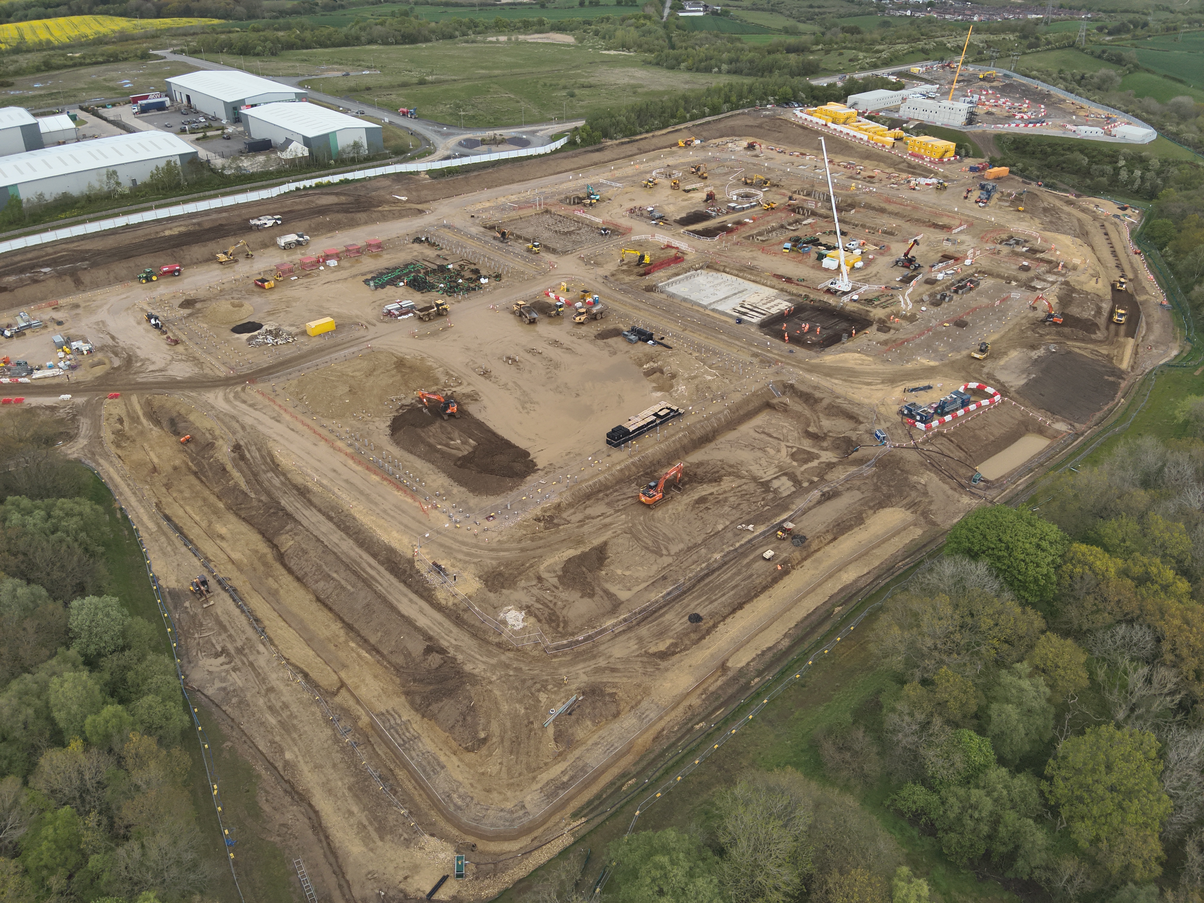 Infrastructure and energy construction site